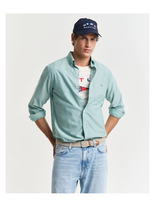 Gant Long-sleeved Cotton Shirt Deep Green