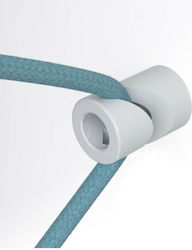 Fabric Cable Holder V Ceiling Wall Kit Creative Cable 150097 White
