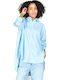 Langärmelig Damen Hemd Blue