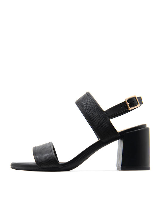 Ezoria Sling Leather Sandals Black