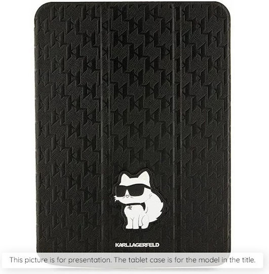 Karl Lagerfeld Saffiano Magnetic Karl & Choupette Flip Cover Black for iPad Air 11" 2024