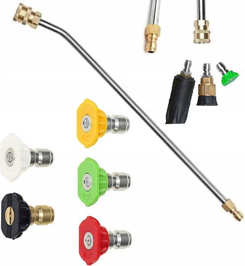 Rosfix Set of 5 Quick Connect Pressure Washer Nozzles 0° 15° 25° 40° 60° + Washing Lance Y