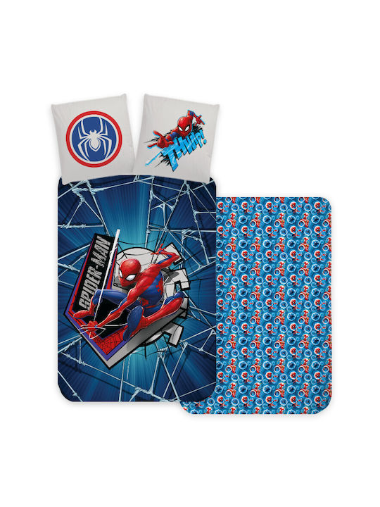 Spiderman Set Kids Duvet Cover Single with Pill...