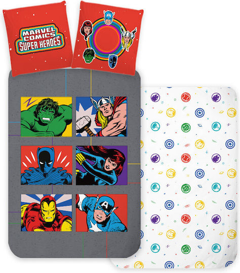 Avengers Set Kids Duvet Cover Single Multicolour