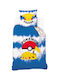 Pokemon Pikachu Conținut set Husă de pilotă pentru copii Single cu față de pernă Bumbac Albastru 140x200cm