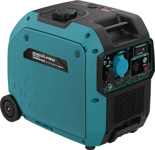 Bormann BGB2055 Тиха Генератор Куфар Inverter Бензин (четиритактов) Четиритактов с Гуми и Максимална Мощност 6.9kVA