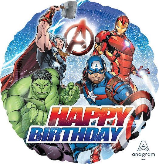 Foil Balloon 17" Marvel Avengers Animated Birthday 43 cm