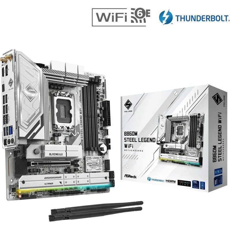 ASRock B860M Steel Legend WiFi Motherboard Micro ATX με Intel 1851 Socket