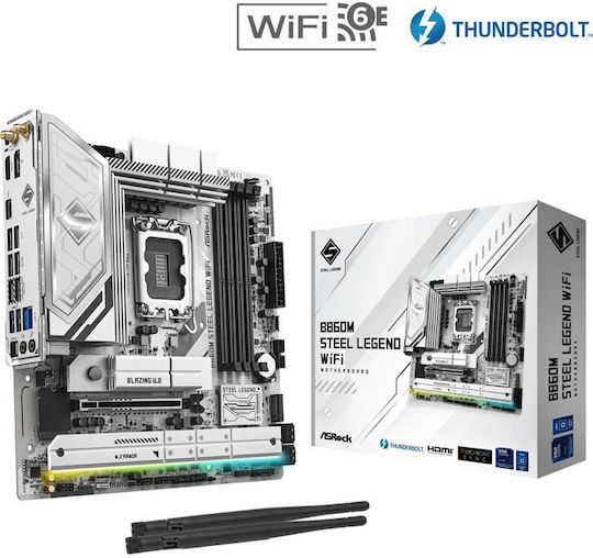 ASRock B860M Steel Legend WiFi Motherboard Micro ATX with Intel 1851 Socket