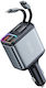 Vidvie Car Charger 27W Fast Charging with Ports 1xUSB-A 1xType-C including Type-C / Lightning Cable Black Color