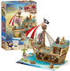 Puzzle 3D Pirate Ship With Treasure 157pcs
