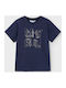 Kinder-T-Shirt Marineblau