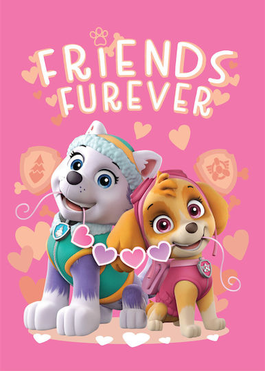 Paw Patrol Decke Vlies Rosa 100x140cm
