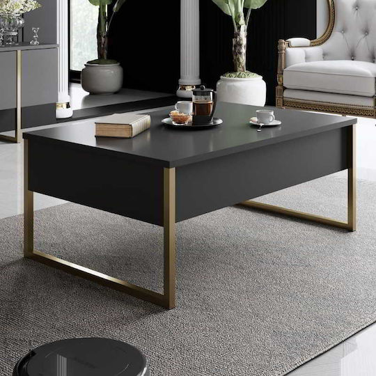 Zentrales Kaffeetisch Luxe Anthrazit - Gold Zentrales Kaffeetisch Luxe Anthrazit - Gold