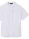 Kids One Color Short-Sleeved White Shirt
