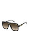 Carrera Victory Unisex Sunglasses With Black Horn-Rimmed Frame And Grey Lens 09/S I46/86