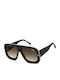 Carrera Unisex Sunglasses With Black Horn-Rimmed Frame And Grey Gradient Lens FLAGLAB 18 2M2/HA