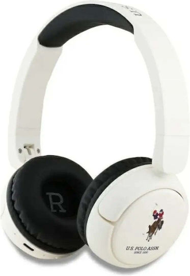 U.S. Polo Assn. USHPV6PUNH Ασύρματα / Ενσύρματα On Ear Ακουστικά με 30 ώρες Λειτουργίας Λευκά