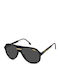 Carrera Unisex Sunglasses with Black Horn-Rimmed Frame and Grey Lenses 07/S I46/IR