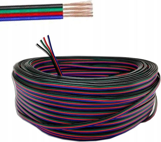 Cablu Linka RGB AWG22 1m 4x0,35mm Benzi LED 4 Conductori