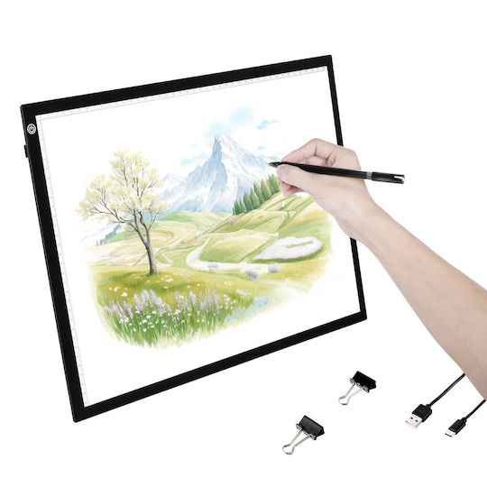 Vevor A3 LED Light Board USB Powered Tracing Pad 3 Level Dimmable Brightness