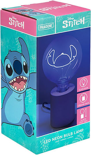 PCMerch Kids Decorative Lamp Neon Bulb Stitch Transparent 18x13x18εκ.