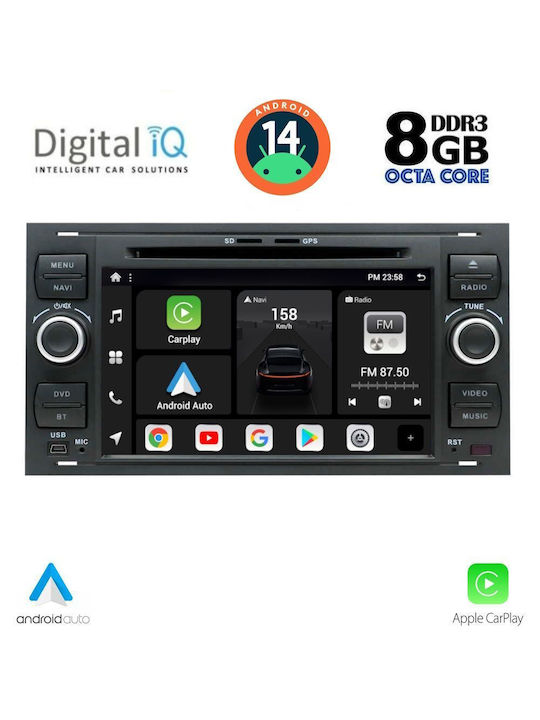 Digital IQ Auto-Audiosystem 2004-2008 (Bluetooth/USB/AUX/WiFi/GPS/Apple-Carplay/Android-Auto) mit Touchscreen 7"