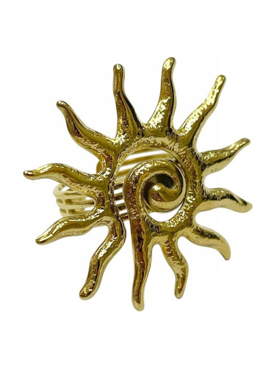 Tatu Moyo Ring made of Steel Gold Plated