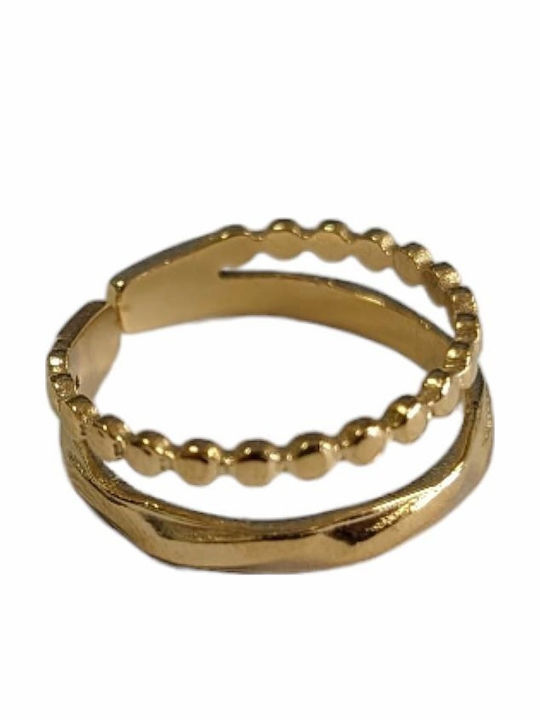Tatu Moyo Damen Ring aus Stahl Vergoldet