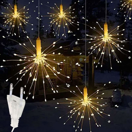 300 Lămpițe LED 4m. Alb cald tip Focuri de artificii 1buc