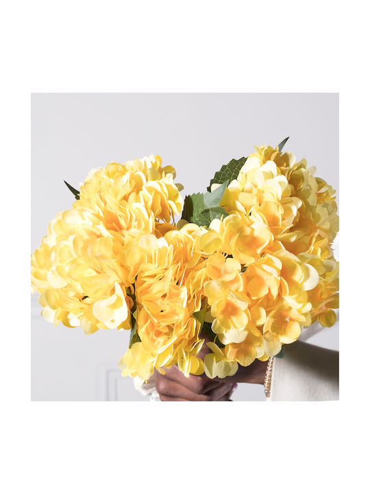 Supergreens Artificial Hydrangea Branch Yellow 47 cm
