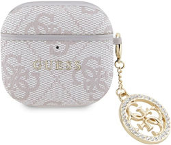 Guess Charm Θήκη Δερμάτινη σε Ροζ χρώμα για Apple AirPods 4 Guess Charm Θήκη Δερμάτινη σε Ροζ χρώμα για Apple AirPods 4
