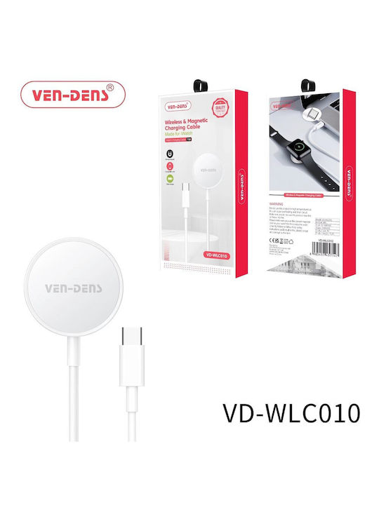 Ven-Dens Vd-wlc010 Încărcător Pentru Apple Watch Alb