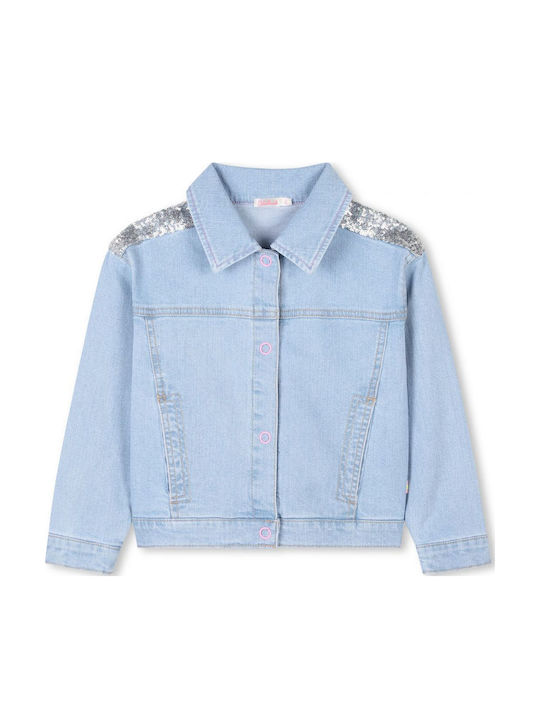 Billieblush Geacă Denim Pentru Copii Albastru Deschis Billieblush Geacă Denim Pentru Copii Albastru Deschis