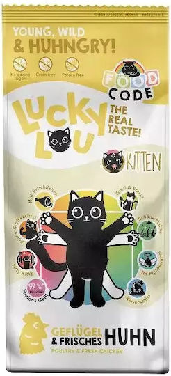 Lucky Lou Code Hrană Uscată fără Gluten pentru Pisici Tinere cu Păsări de curte / Pui / Cartofi / Carne 3kg
