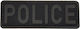 Insignă Poliție PVC 9.8 X 3.5 cm Negru Gri