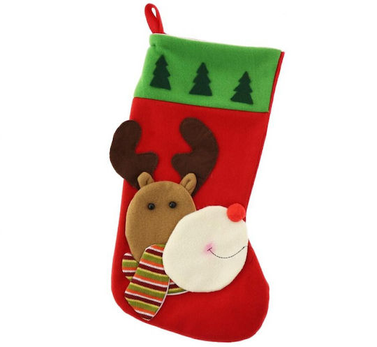 Weihnachtliche Dekorative Socke mit Τάρανδο Braun