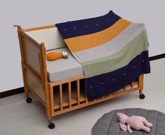 Liolios Home Blanket Nursery Swaddling Blankets Cotton Multicolour 80x100cm