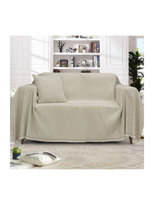 Lino Home Valio Three-Seater Sofa Throw Chenill...