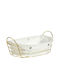Brotkorb Metall Gold 26x19cm