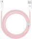 Blavec Braided USB 2.0 Cable USB-C male - USB-A 60W PD Ροζ 3m
