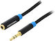 Vention Vention 3.5mm Jack Cable 3m Black with Gold Plated Terminals