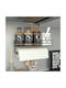 Femmit Wall-Mounted Metal Adhesive Holder for Kitchen Paper & Space Organizer 14x10x30 cm Black