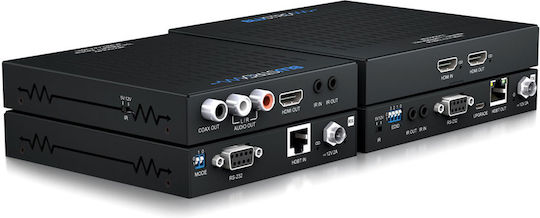 Hdbaset 4k удължителен комплект двупосочен IR PoC 18Gbps