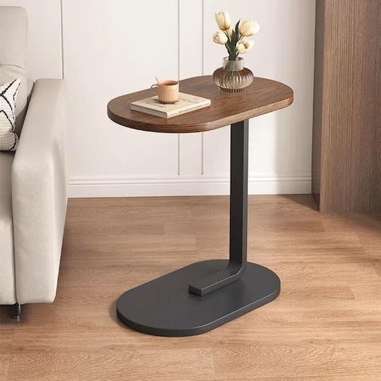 Side Table L45xW30xH60cm. Brown/black