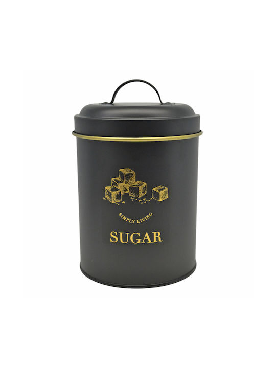 Metal Vase Black Gold Matte Decoration Sugar 11.5x11.5x17cm Ankor Ankor 837748