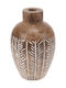 Dekorativer Holzvase aus Mangoholz Indische Designs Natur 11x18cm
