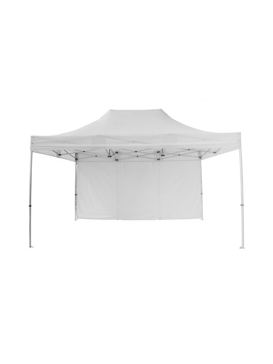 HomeMarkt Πτυσσόμενο Κιόσκι Κήπου CRESSEN Λευκό 3x3m