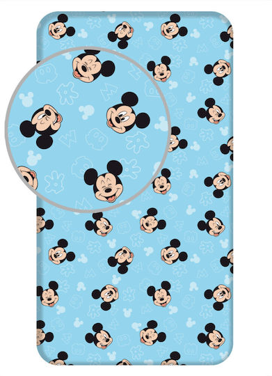 Disney Bettlaken Einzeln Mit Gummizug Baumwolle Mickey 90x200cm
