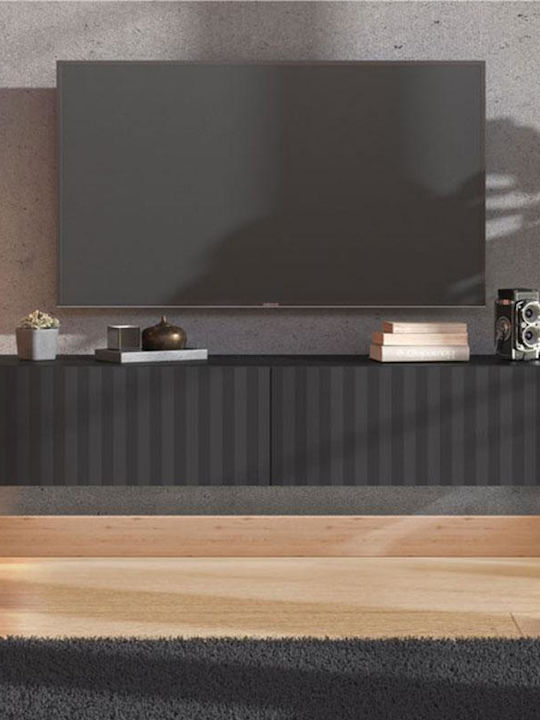Antibes TV Stand 154 2k2v Black Oak-black Matte Foil 154x42x32cm